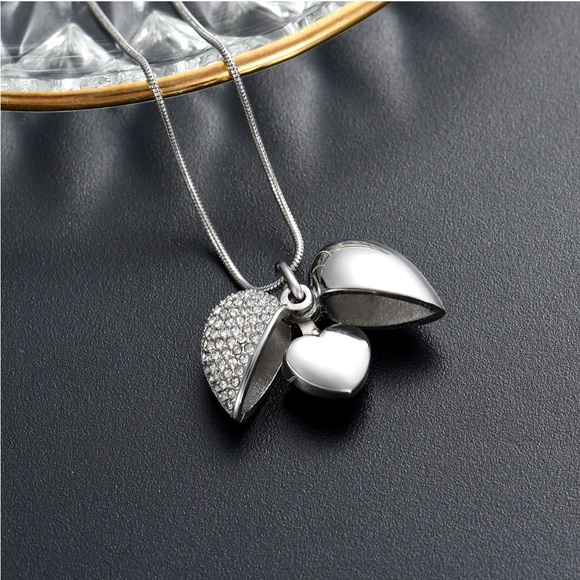 Cremation Urn Silver Necklace - Picture 2 of 6